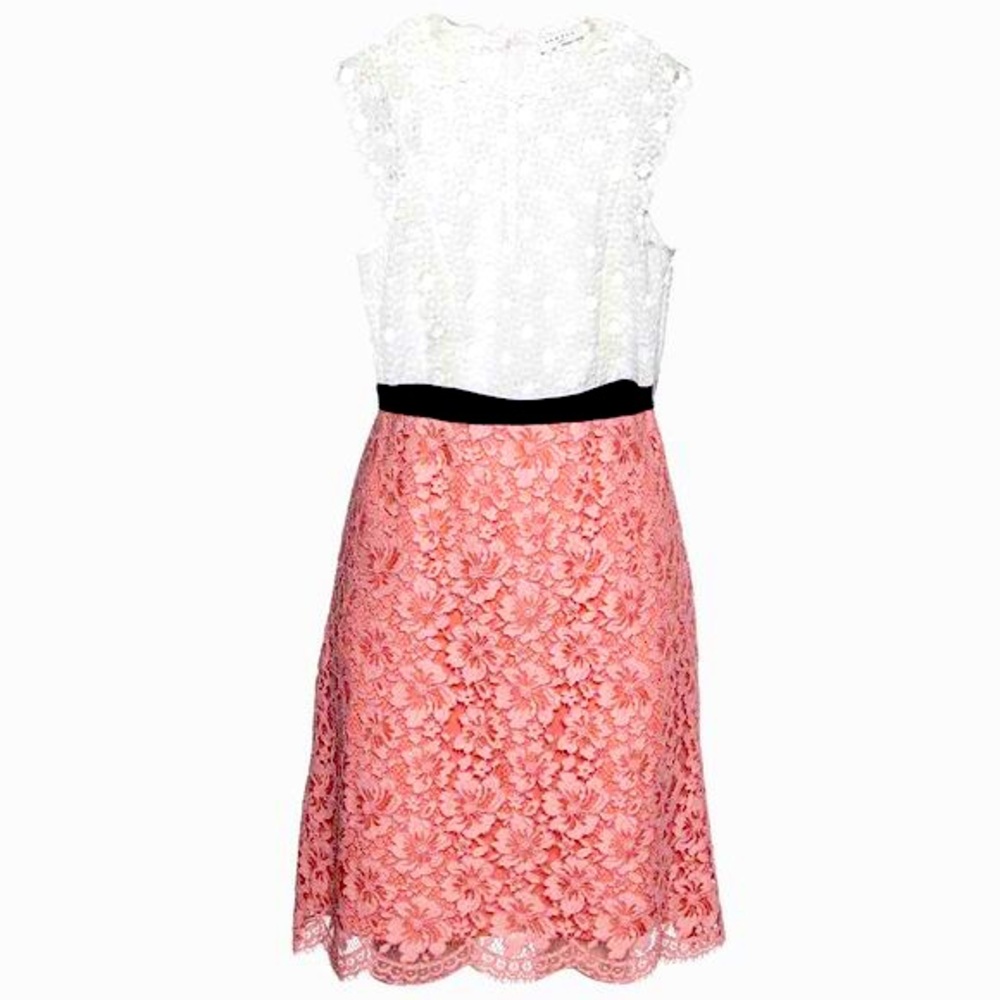 Sandro Lace Dress Pink and White Size 40
